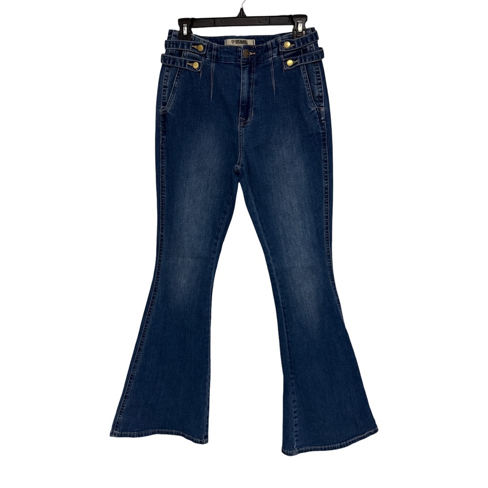 Rock and Roll Denim Dark Blue Wash Bellbottom Jeans - 29